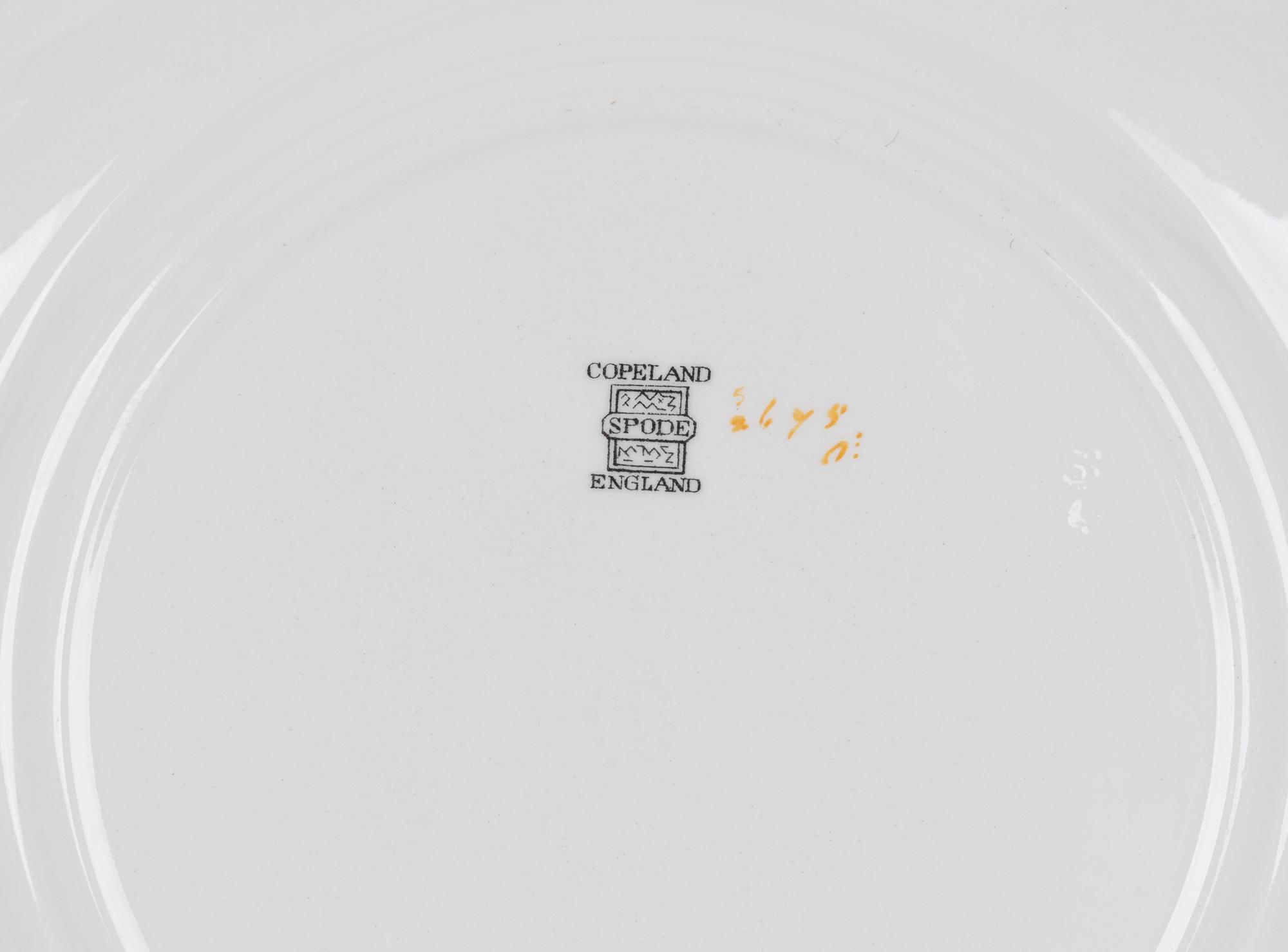 A Group of Spode Green Basket Ironstone Dinnerware