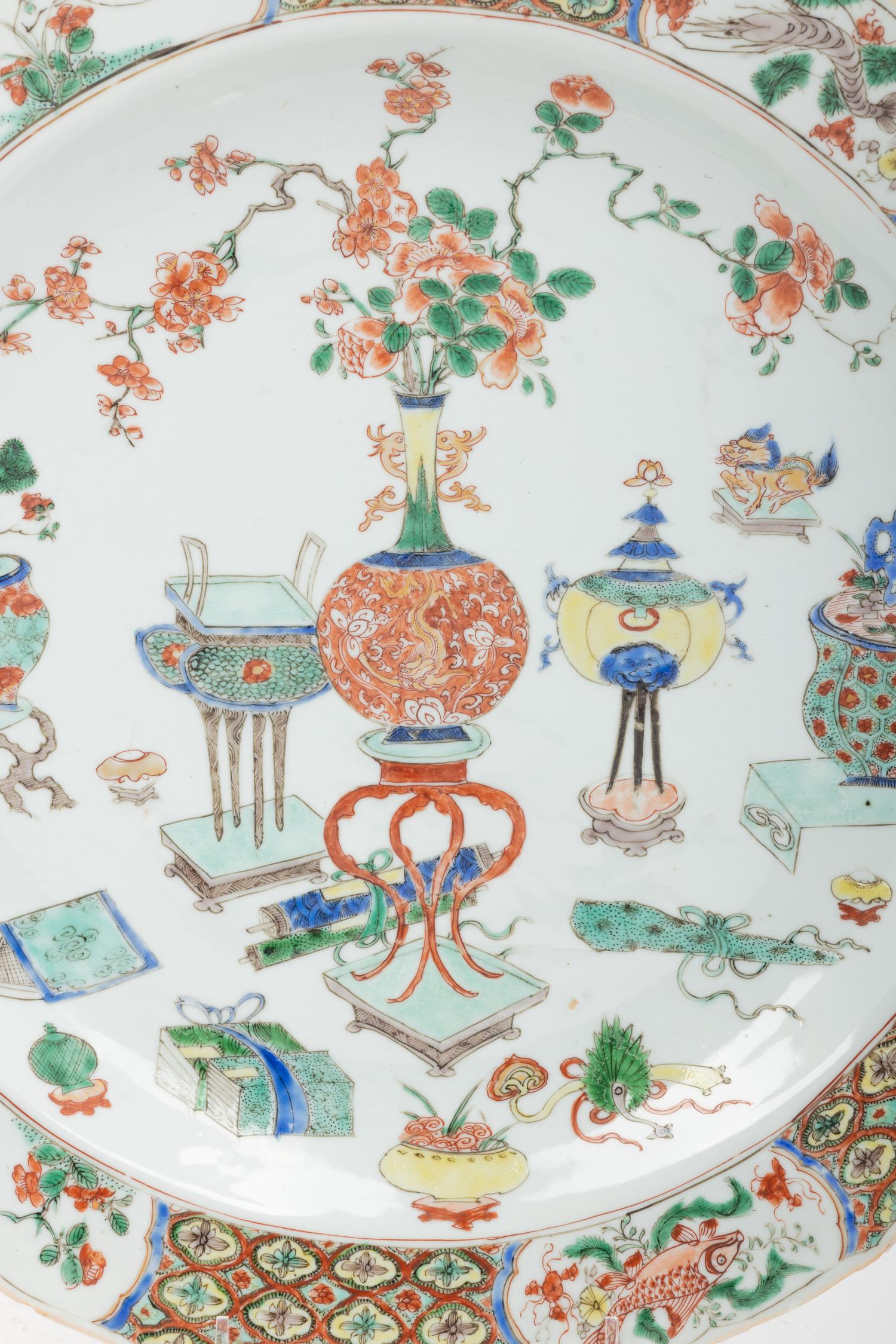 A Pair of Chinese Famille Rose Porcelain Chargers