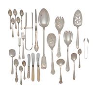 A Collection of Silver and Silver-Plate Flatware Articles