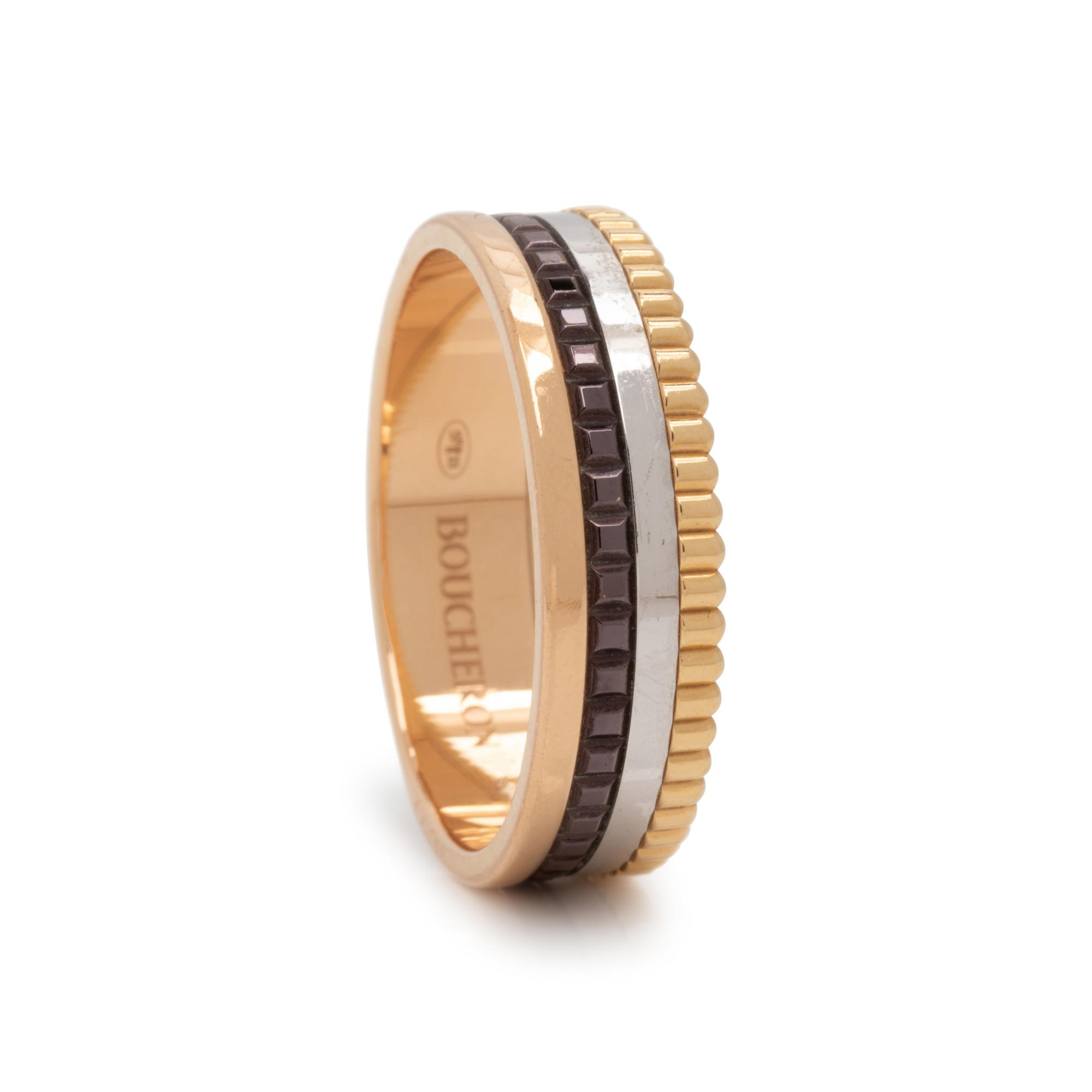 BOUCHERON, GOLD 'CLASSIC QUATRE' BAND