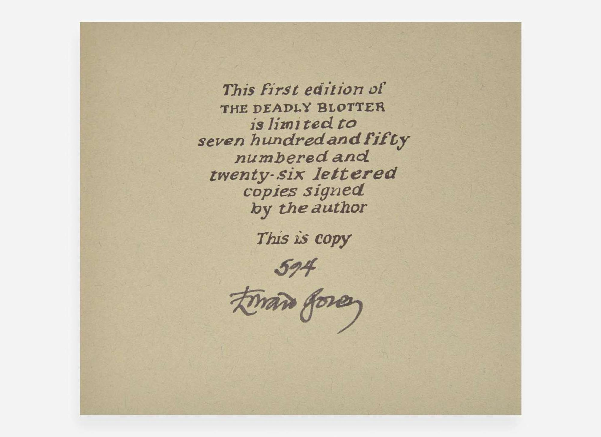 [Children's & Illustrated] Gorey, Edward: Group of 6 Signed Works