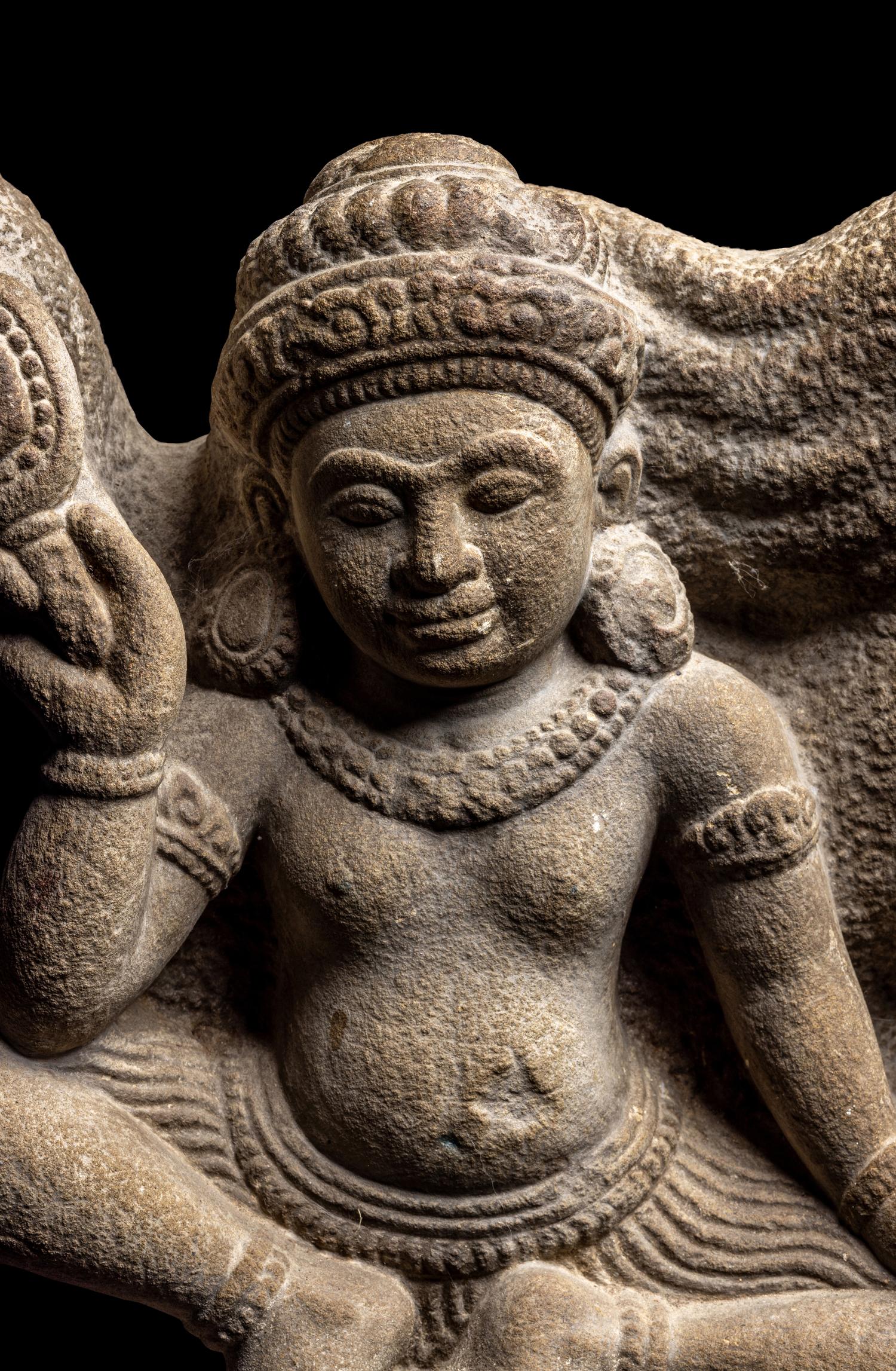 A Khmer Sandstone Carving