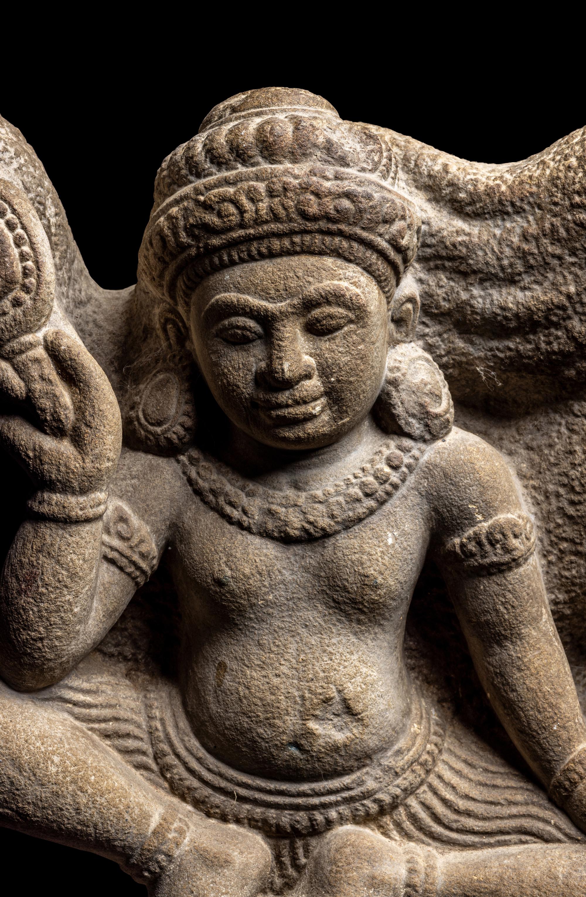 A Khmer Sandstone Carving