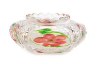 A Tiffany Studios Wheel Cut and Engraved Bowl Diameter 6 1/4 inches.