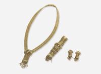 A Three-Piece Set of 14K Yellow Gold Victorian Jewelry