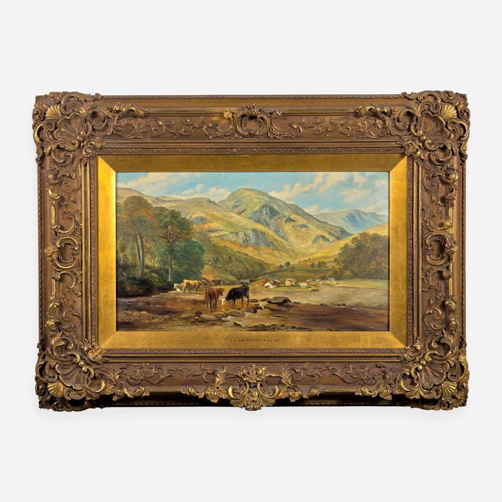 Thomas Sidney Cooper and Frederick Richard Lee (British, 1803-1902 and 1798-1879) Cattle in Summer Pasture, Snowdonia