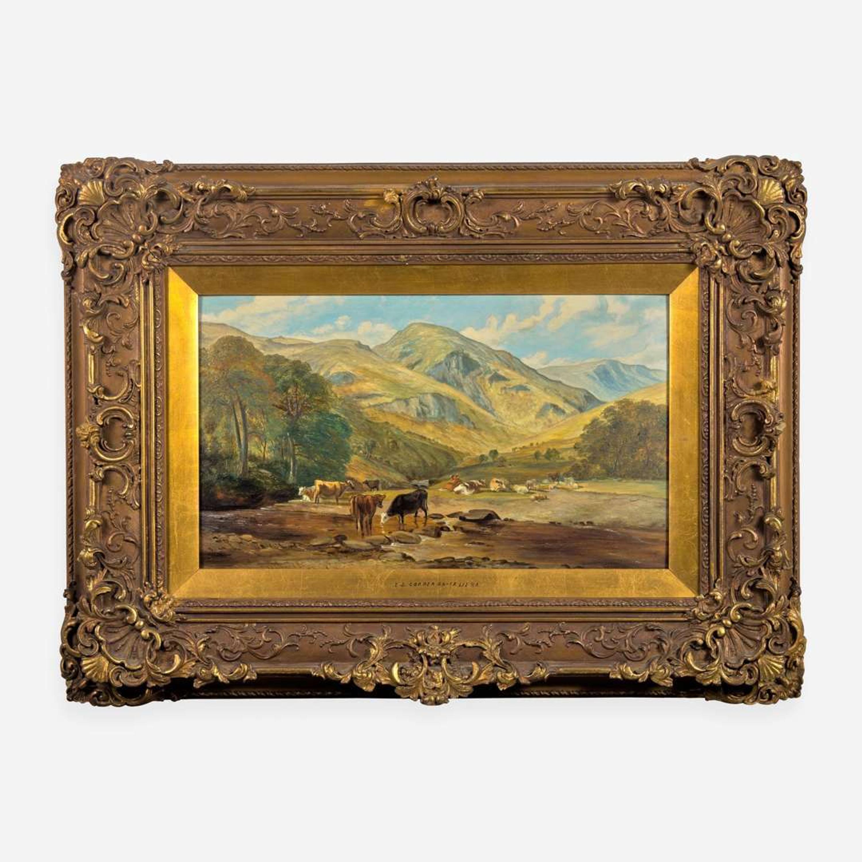 Thomas Sidney Cooper and Frederick Richard Lee (British, 1803-1902 and 1798-1879) Cattle in Summer Pasture, Snowdonia