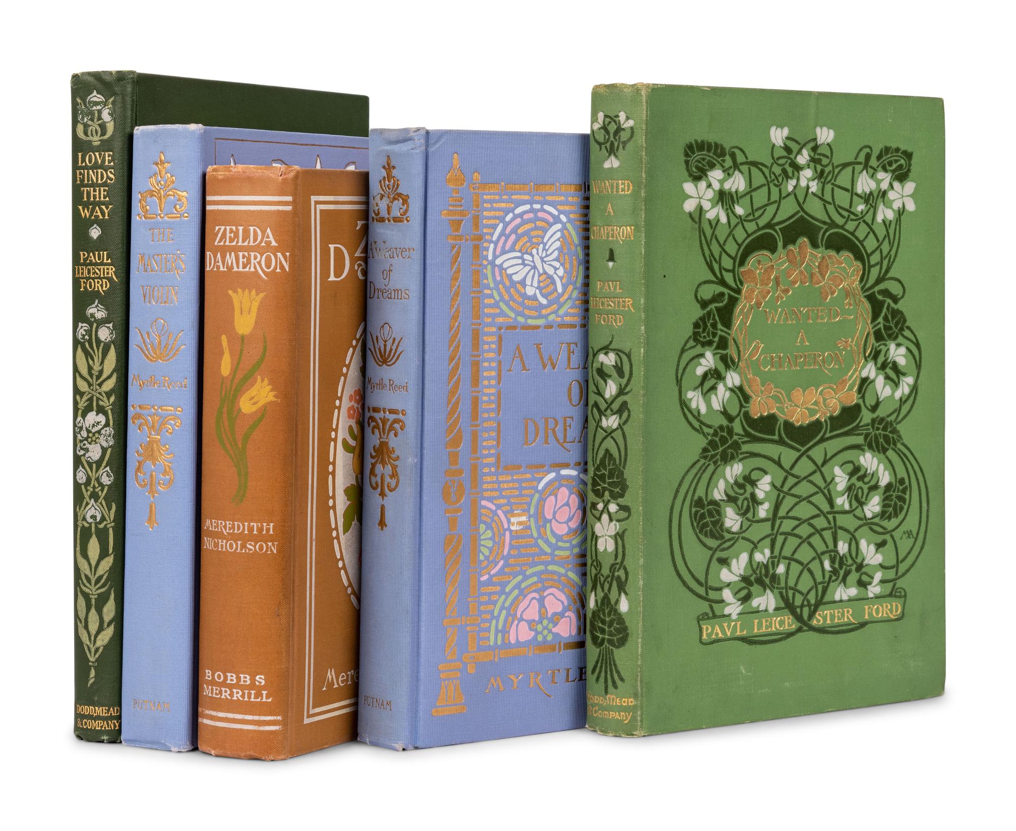 [PUBLISHER'S TRADE BINDINGS - AMERICAN]. A group of 5 bindings designed by Margaret Armstrong.