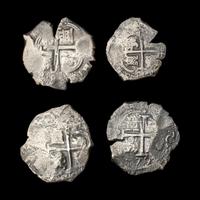 [SPANISH EMPIRE] PORT ROYAL. A Group of Three 1670s 8-Reales and One 1679 4-Reales Coins; 4 Coins total.