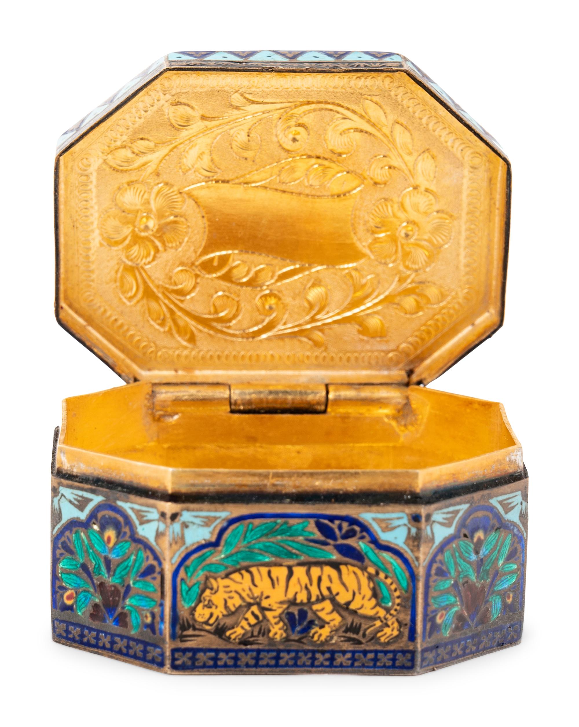 Four Chinese and Japanese Metal Covered Boxes