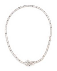 CARTIER, WHITE GOLD AND DIAMOND 'AGRAFE' NECKLACE