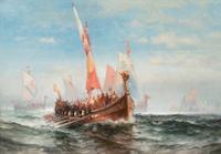 Edward Moran, (American, 1829-1901), Boat Scene