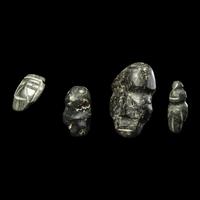 Four Mezcala Greenstone Masks and Figures