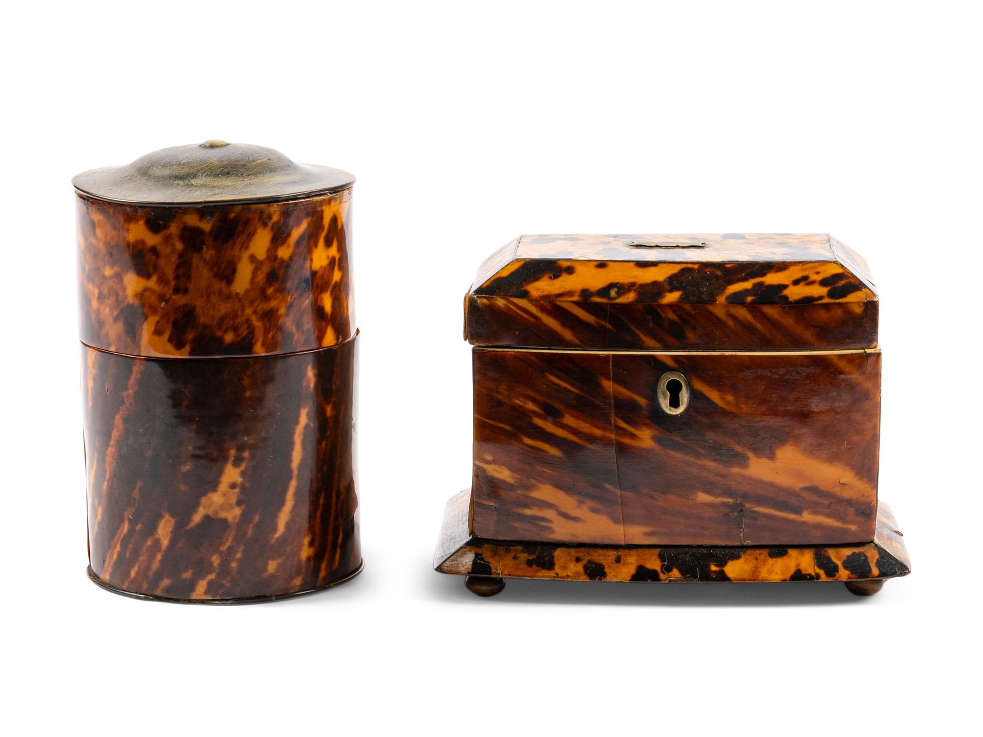 Two George III Tortoise Shell Articles