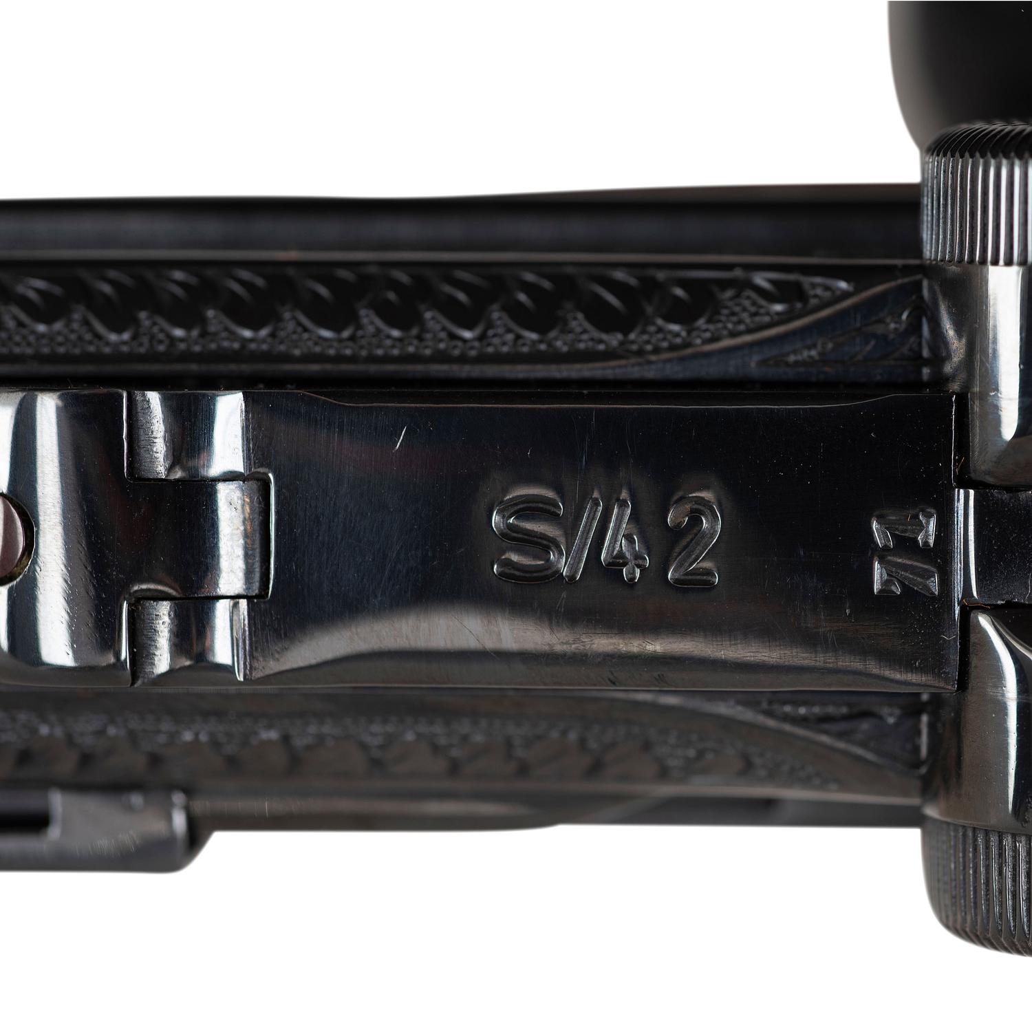 ** Engraved S/42 Code Mauser P.08 in Holster Issued by the American Historical Foundation