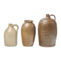 Three Glazed Stoneware Items