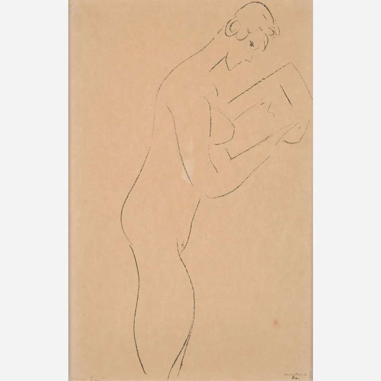 Henri Matisse (French, 1869-1954) La Lecture, Nu de Profil