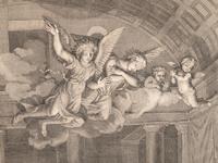 A group of five prints depicting religious scenery
