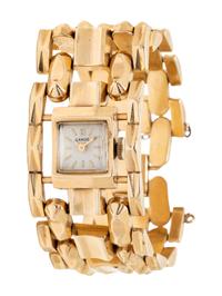 CANOE, RETRO, YELLOW GOLD BRACELET WATCH