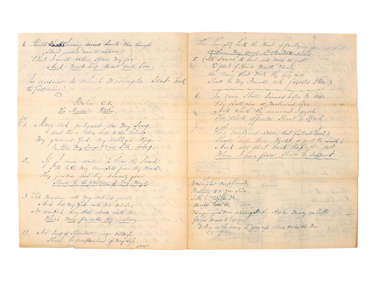 [WASHINGTON, George (1732-1799)]. A group of items related to George Washington, comprising: