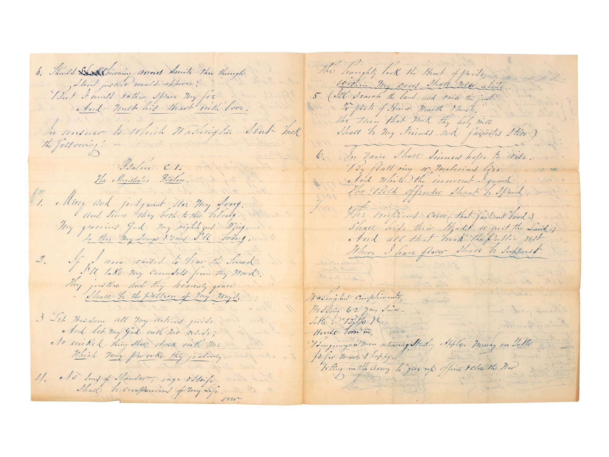 [WASHINGTON, George (1732-1799)]. A group of items related to George Washington, comprising: