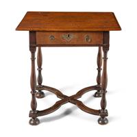A William and Mary Oak Work Table