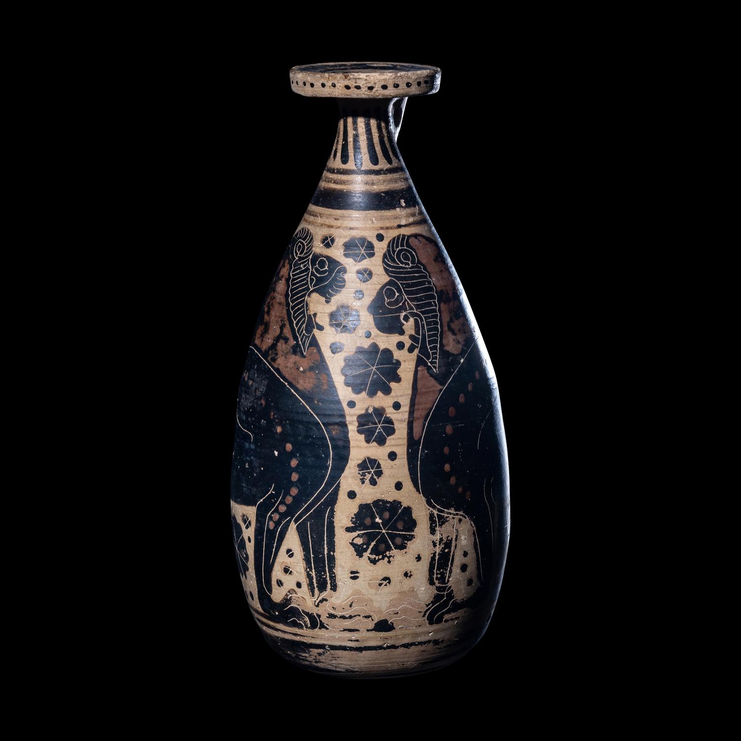 A Corinthian Black-Figured Alabastron
