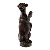 An English Carved Oak Heraldic Support