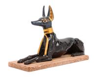 A Boehm Porcelain Pharaoh Hound Figure Width 13 1/2 inches.