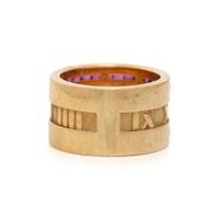 TIFFANY & CO., YELLOW GOLD AND RUBY 'ATLAS' RING