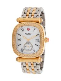MICHELE, STAINLESS STEEL, GOLD-PLATED AND DIAMOND 'CABER 'ISLE' WRISTWATCH
