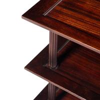 A Pair of Barbara Barry for Baker Three-Tier Mahogany Side Tables