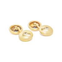 TIFFANY & CO., YELLOW GOLD, DIAMOND AND SAPPHIRE CUFFLINKS