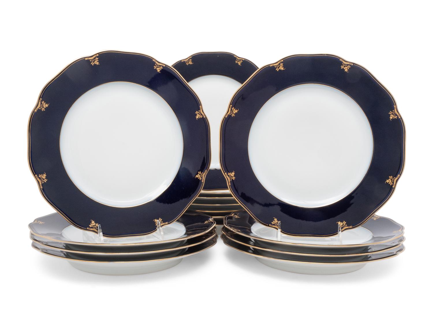 A Set of Fifteen Czech Porcelain Plates