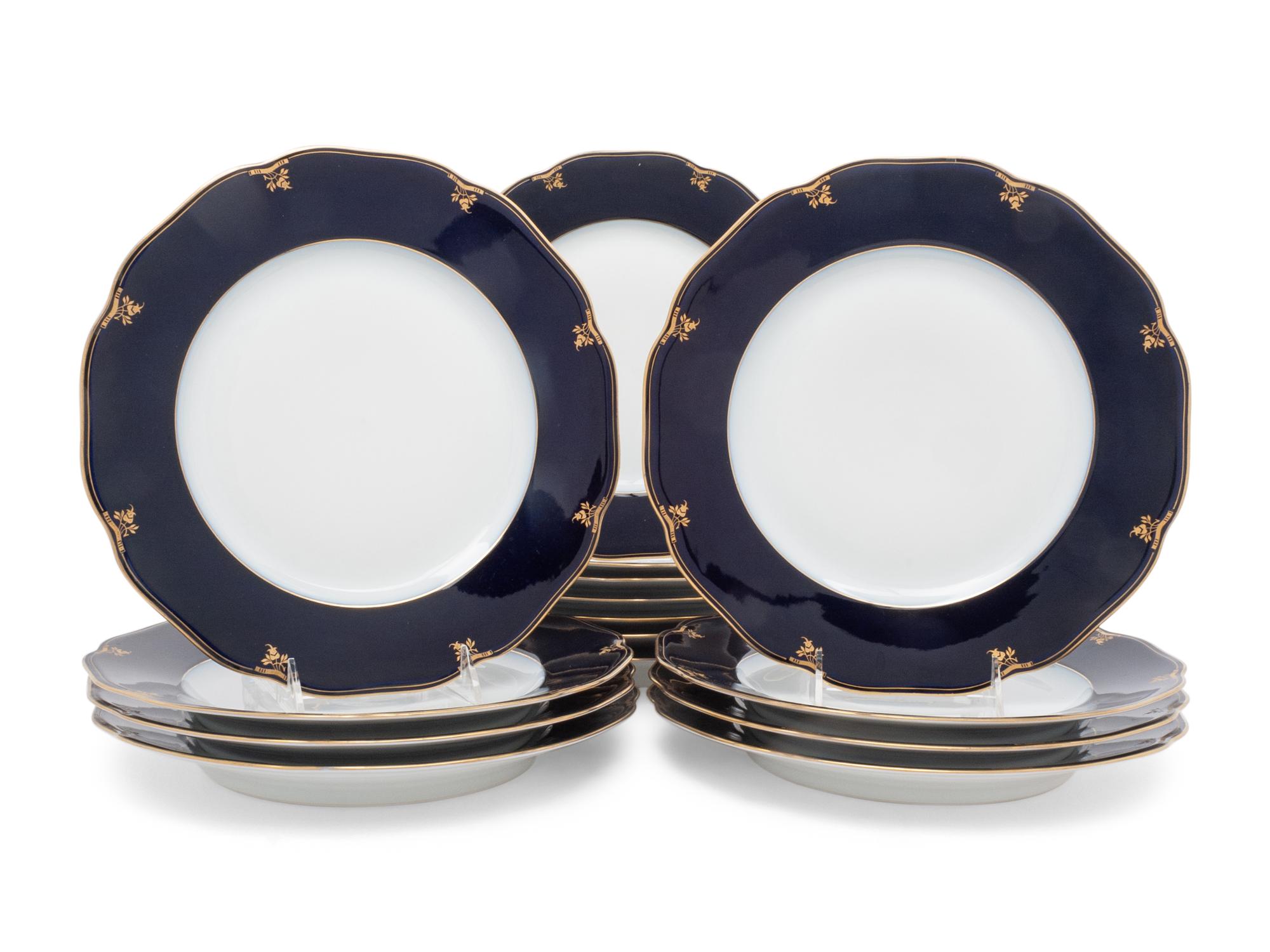 A Set of Fifteen Czech Porcelain Plates