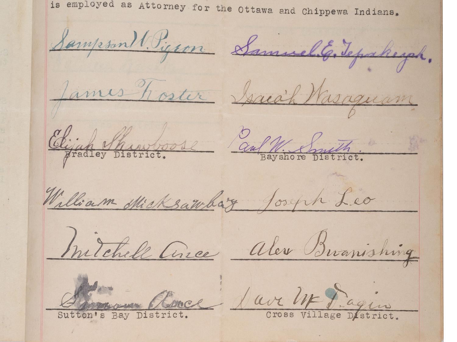 [NATIVE AMERICAN]. Archive of documents related to lawyer Daniel B. Henderson and his legal representation of various bands of Chippewa Indians.