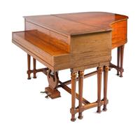 A Weber Mahogany and Marquetry Parlor Grand Piano