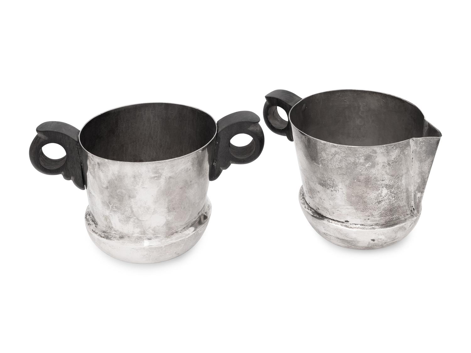 A William Spratling Silver Creamer and Sugar Set