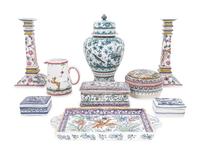 A Group of Hand-Painted Portuguese Pottery Articles