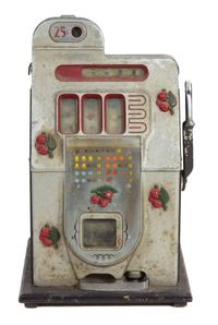 A Mills 25 Cent Slot Machine Height 26 x width 16 x depth 15 inches. — Mid-20TH CENTURY