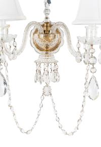 A Pair of Georgian Style Cut Glass Two-Light Sconces