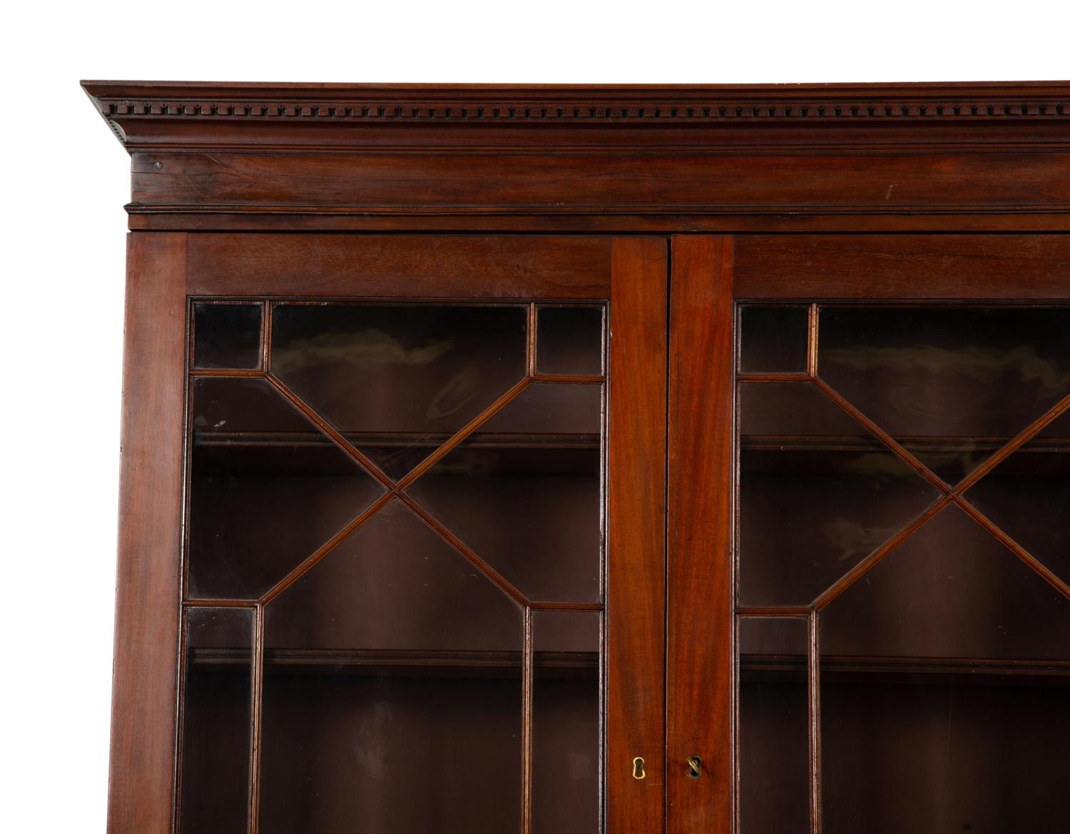 A George III Walnut Secretary Bookcase