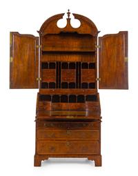 A Queen Anne Walnut Secretary Bookcase