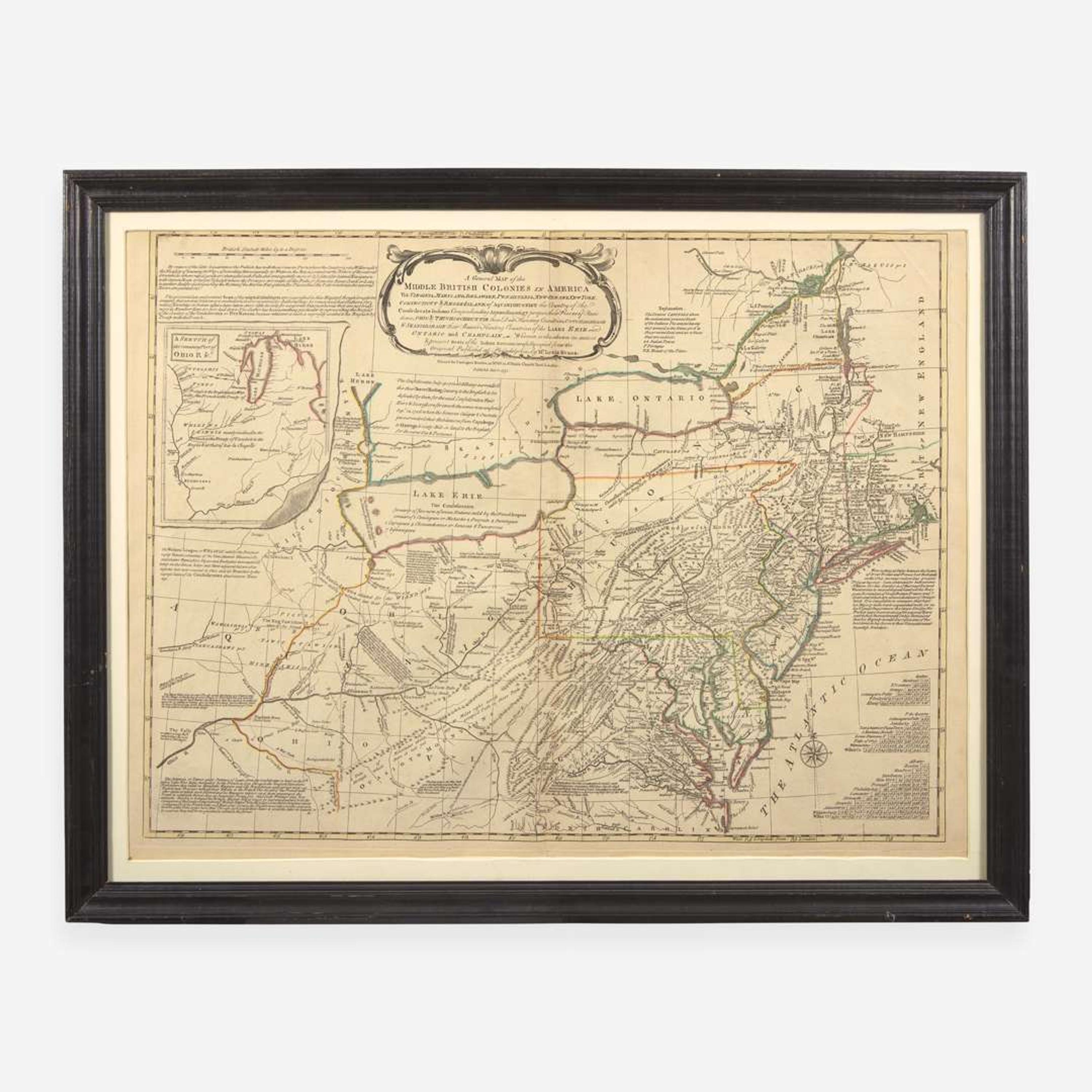[Maps & Atlases] A General Map of the Middle British Colonies in America...