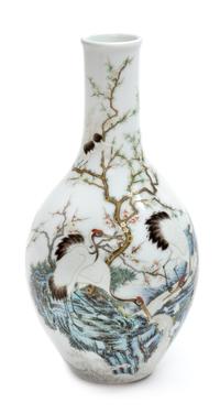 A Falangcai Enamel Porcelain Vase Height 8 1/4 inches.
