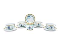 An Hermès Toucans Porcelain Tea Service