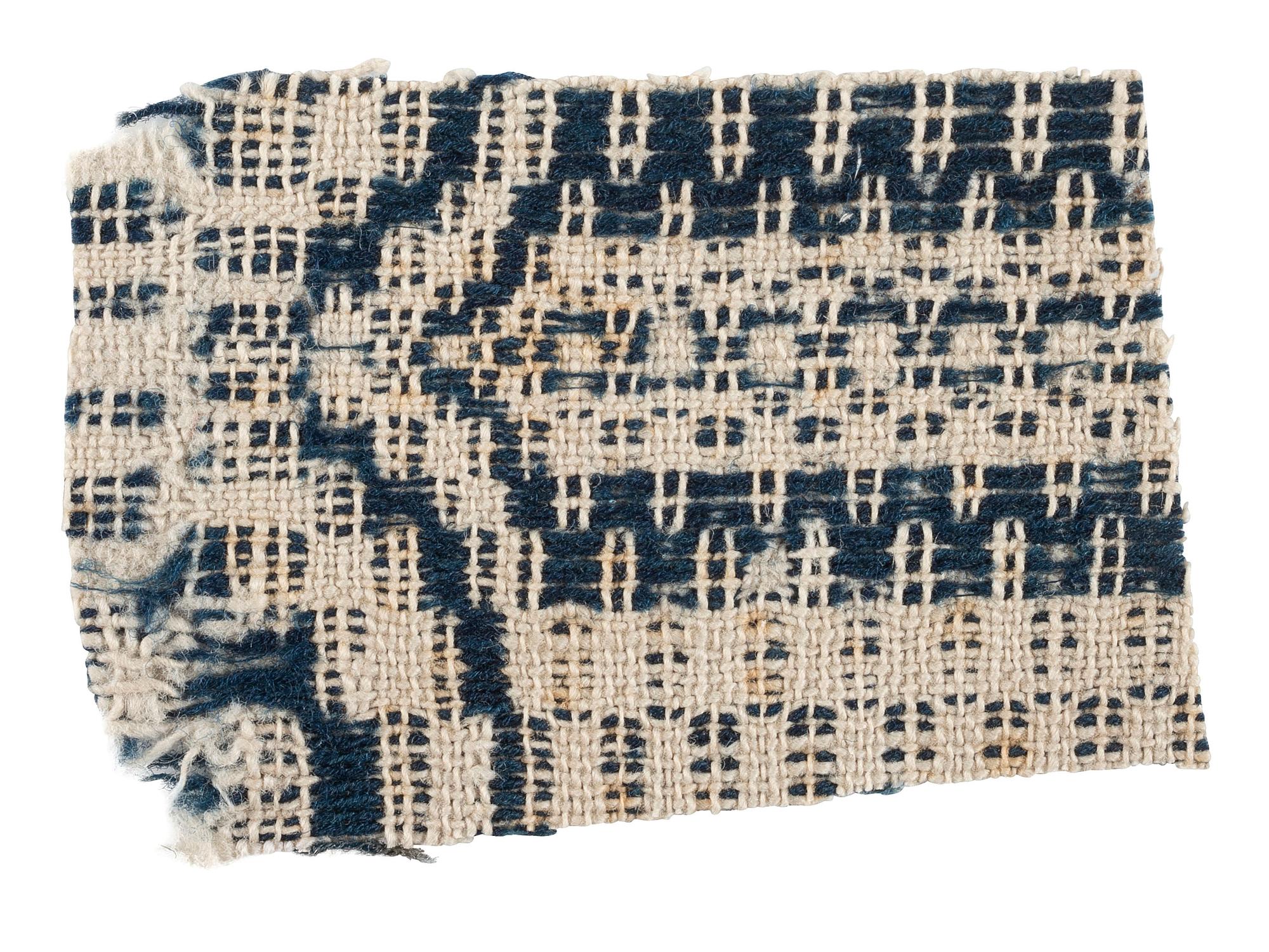 [CIVIL WAR]. Pieces of coverlet taken from Stonewall Jackson's house during the Civil War by Colonel E.W. Penny, 130th Indiana Infantry.