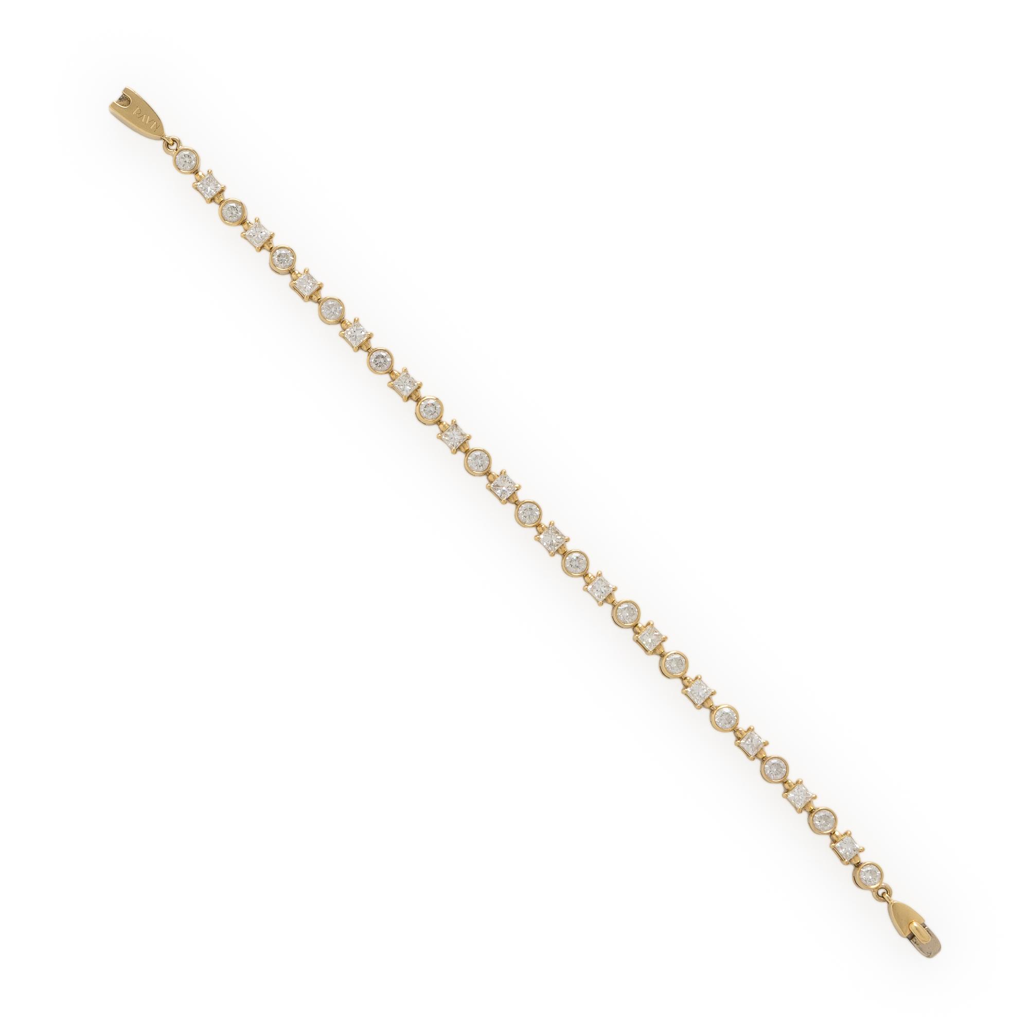 House of Ravn, 'Orion's Tennis', Diamond and Yellow Gold Bracelet