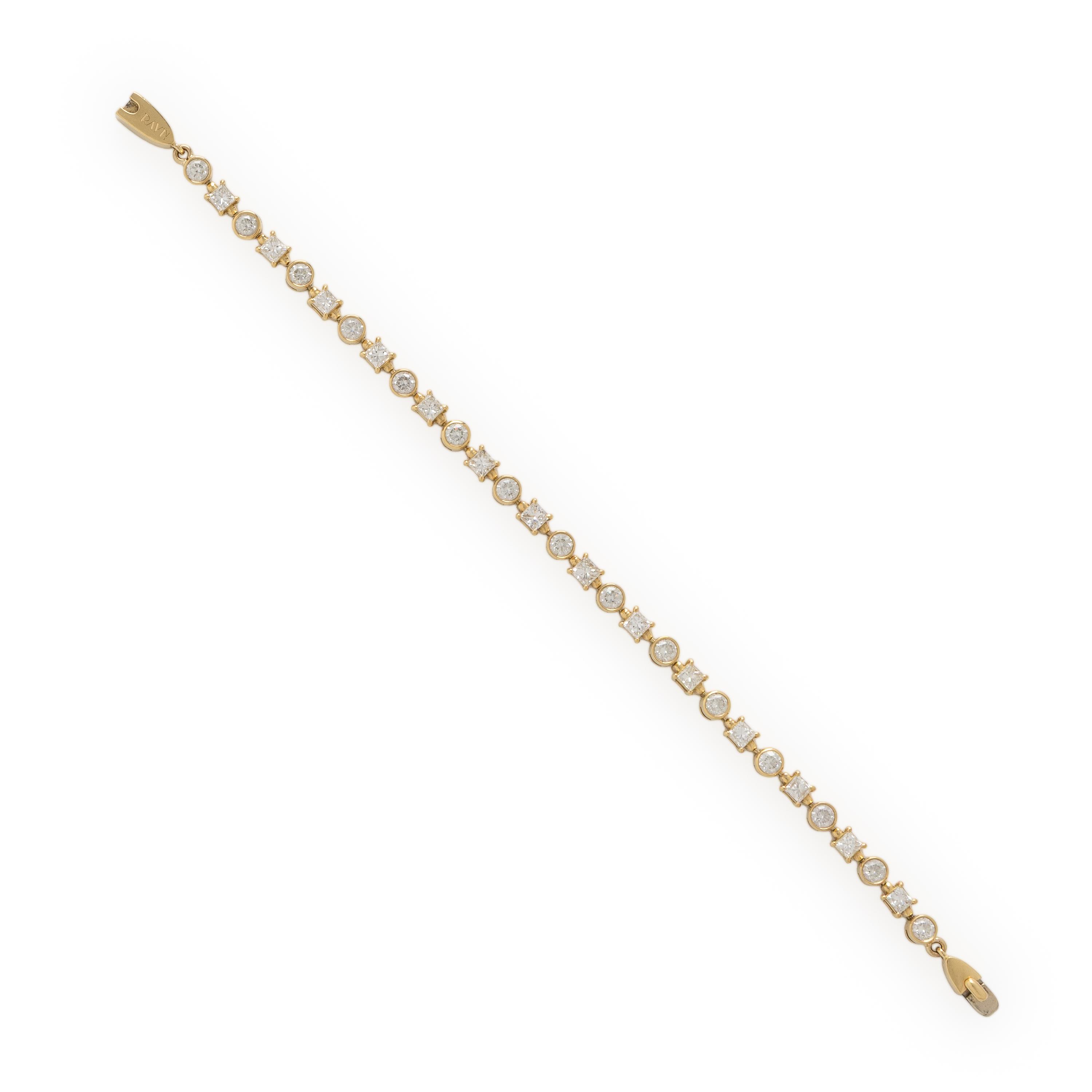 House of Ravn, 'Orion's Tennis', Diamond and Yellow Gold Bracelet