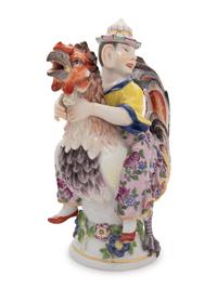 A Meissen Porcelain Figural Bottle